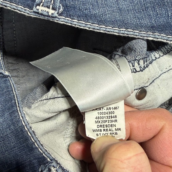 Ariat Real Denim Dresden St Ivy Womens Jeans Bootcut Blue Wash Size 36x33 - Picture 6 of 9